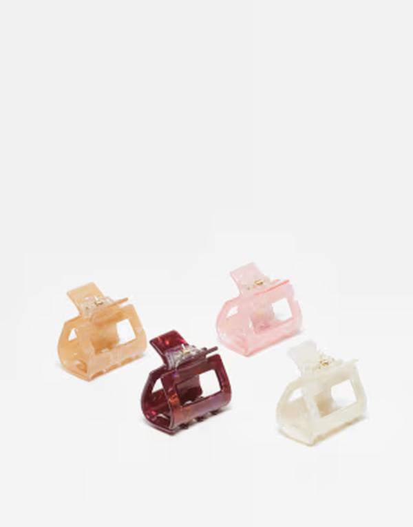 アクセサライズ レディース アクセサリー Accessorizepack of 4 resin square hair claw clips in multi マルチカラー