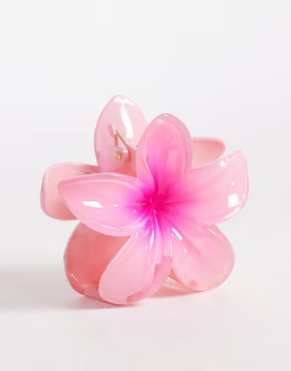 サウスビーチ レディース アクセサリー South Beach flower claw clip in fuchsia PINK ピンク