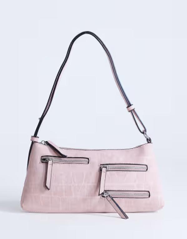 トップショップ レディース バッグ Topshop Sydney pocket shoulder bag in dusty pink ピンク|ReVida 店