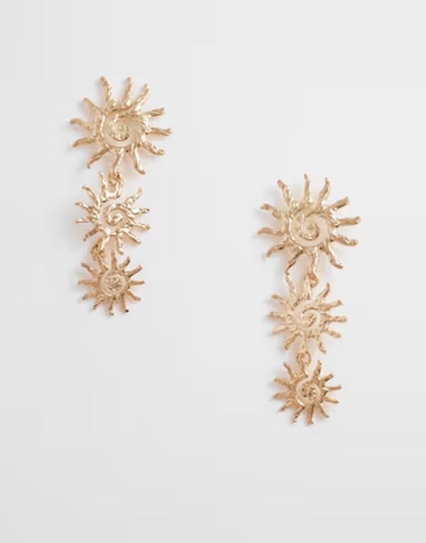 アクセサライズ レディース アクセサリー ピアス・イヤリング Accessorize triple sun long drop earrings tone GOLD ゴールド