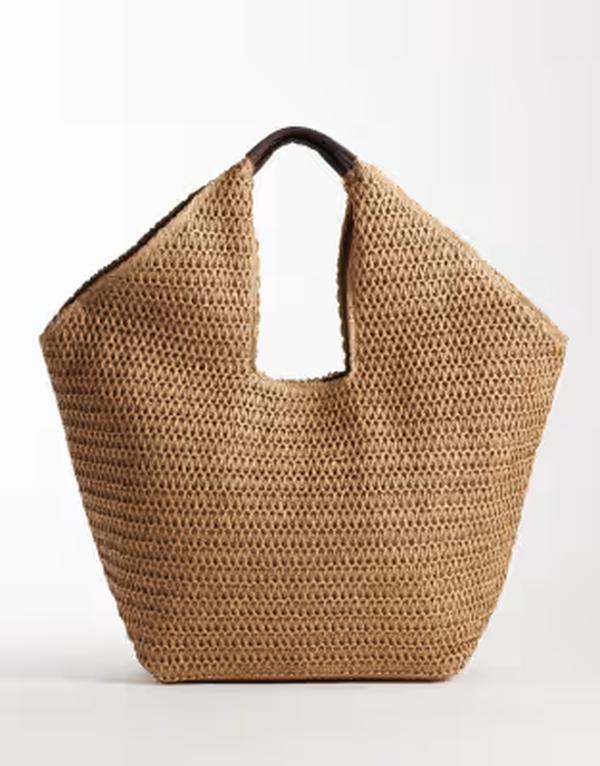エイソス レディース バッグ ASOS DESIGN straw oversized vase tote bag inatural NATURAL｜ReVida 店 10,991円