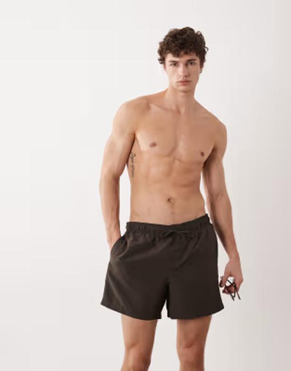 ジャック アンド ジョーンズ メンズ 水着 ハーフパンツ・ショーツ ショートパンツ Jack & Joneshort length swim shorts Mulch ブラウン