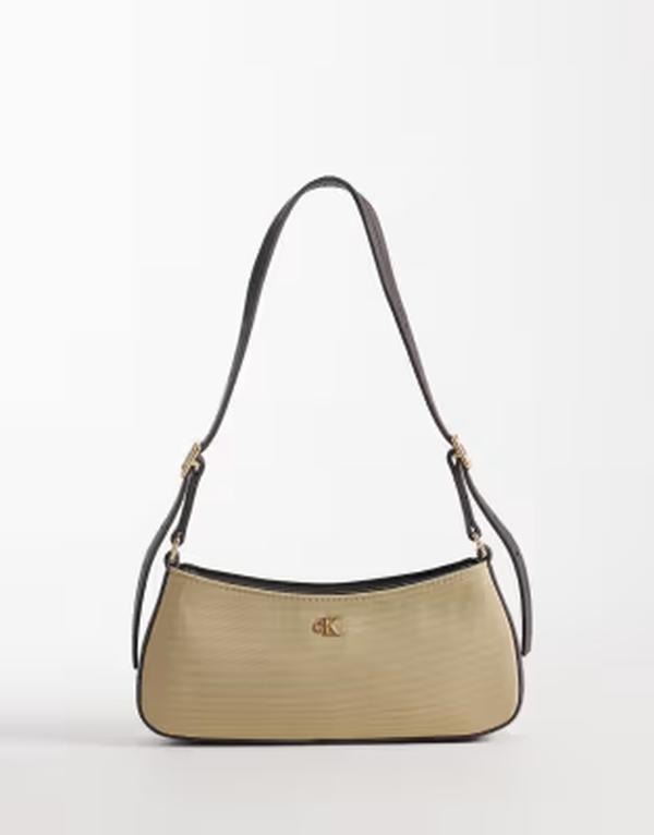 カルバンクライン レディース バッグ ジーンズ Calvin Klein Jeansmall canvashoulder bag inatural Khaki canvas カーキ