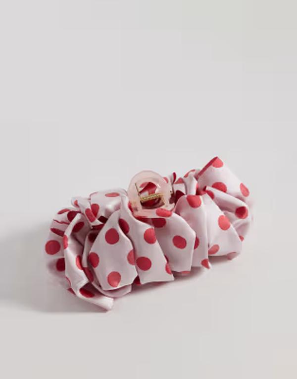 シスタージュン レディース アクセサリー ドット柄 ドット Dream Sister Jane polka dot jacquard hair claw clipINK ピンク