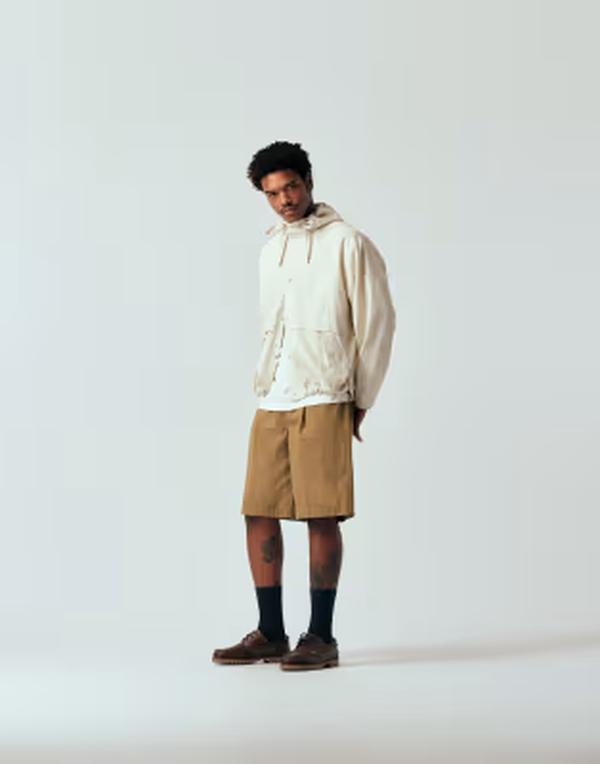 エイソス メンズ ボトムス ハーフパンツ・ショーツ ナイロン ASOS DESIGN long length nylon jorts in tan - part of a setAN タン
