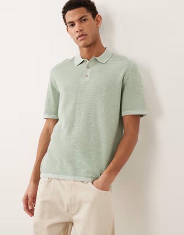 手玉 アンド ジョーンズ メンズ トップス スポーツシャツ 編み物 Jack \u0026 Jones knit polo shirt with short sleeves インチ light Granite green 緑であること