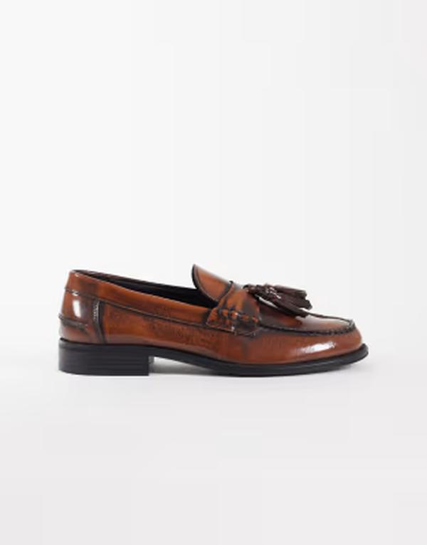 ノーク メンズ シューズ スリッポン・ローファー レザー NOAK made in Portugaloafers in tan leather with tassel Dark Tan タン