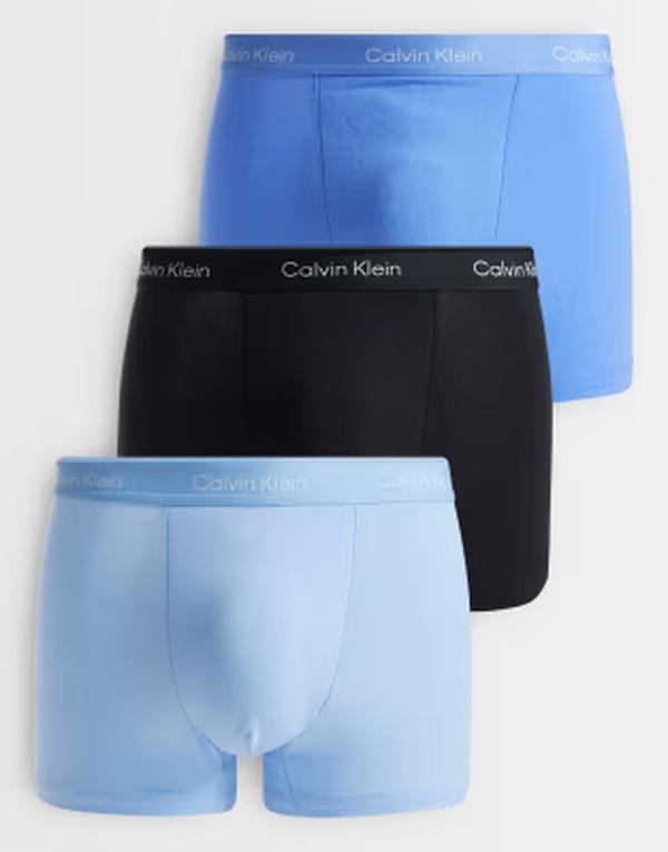 カルバンクライン メンズ アンダー御召しもの さる股引き 綿織物 Calvin Klein Icon Cotton Stretch 3 pack darted boxer briefs/black/sky BLACK GLACIER BLU 黒いこと