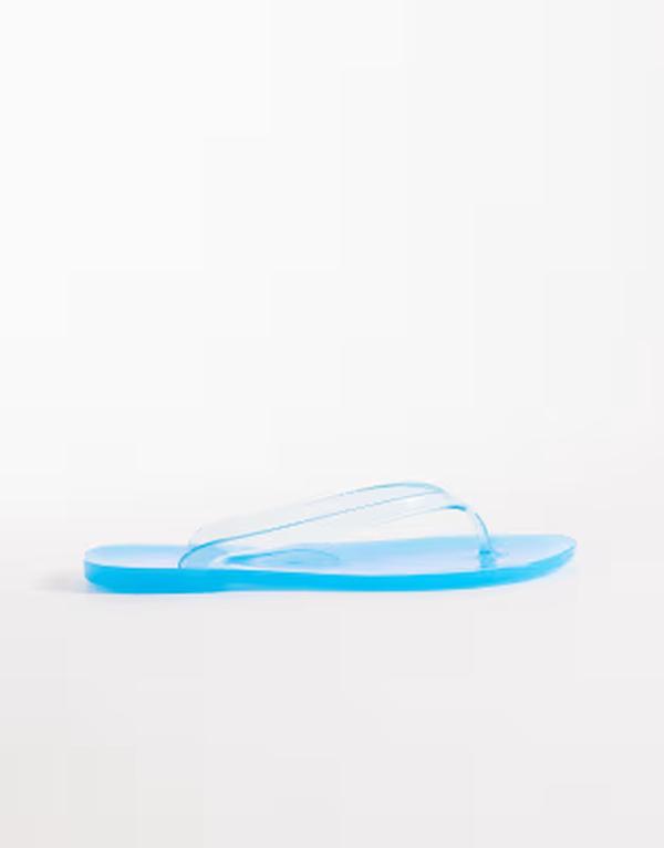 エイソス レディース シューズ サンダル ASOS DESIGN Foxton jelly flip flops BLUE ブルー