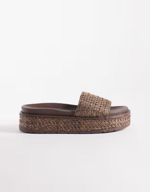 サウスビーチ レディース シューズ サンダル プラットフォーム South Beach platform sandals in chocolate BROWN ブラウン