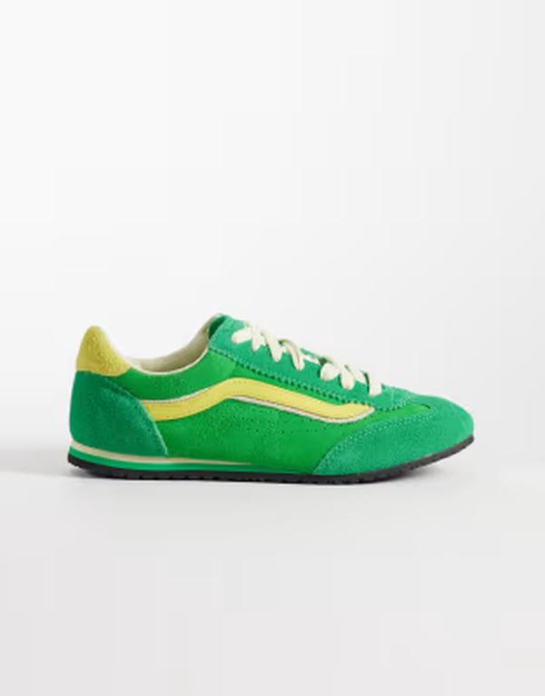 バンズ レディース シューズ スニーカー Vansuper Low Pro sneakers and yellow MID GREEN グリーン