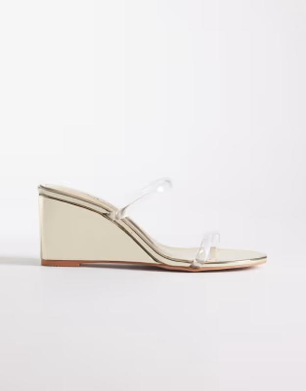 シミ レディース シューズ サンダル SIMMI Shoesimmi London Dianna wedge sandals Gold Mirror ゴールド