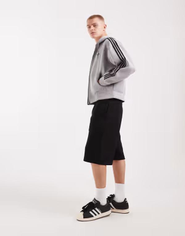 エイソス メンズ ボトムス ハーフパンツ・ショーツ スキューバ ASOS DESIGN heavyweight scuba-style fabric oversized jorts Black ブラック