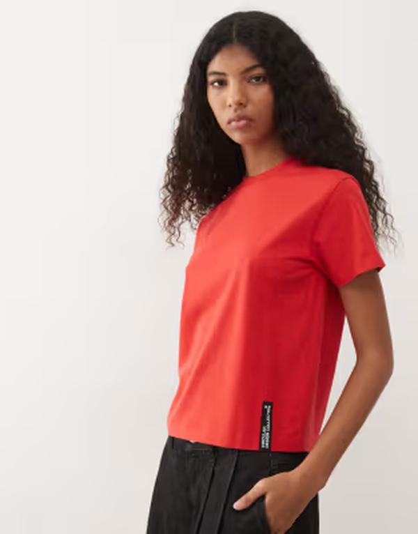 コルージョン レディース トップス Tシャツ COLLUSION Circular Design Collection heavyweightee Crimson クリムゾン|ReVida 店