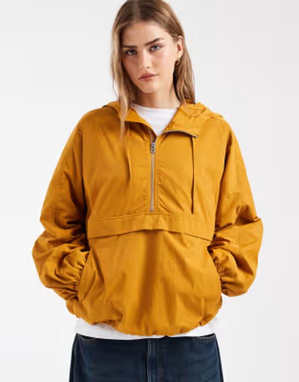 アンドアザーストーリーズ レディース アウター コート ナイロン ジャケット & Other Stories pure nylon short jacket in dark yellow Dark Yellow イエロー｜ReVida 店