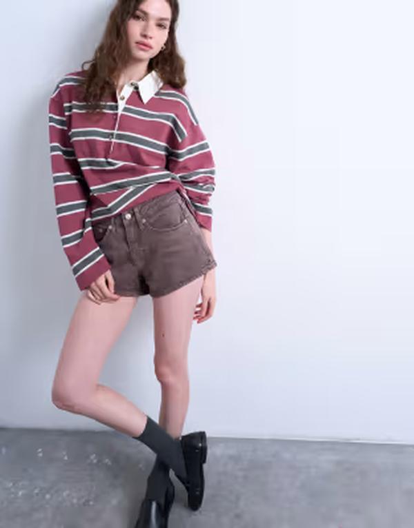 トップショップ レディース ボトムス ハーフパンツ・ショーツ ショートパンツ デニム Topshop denimicro shorts Multi マルチカラー