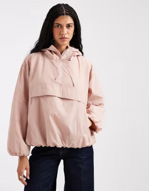 エイソス レディース アウター ジャケット・ブルゾン ASOS DESIGN rain resistant over thead track jacket in dusty pink ピンク 17,836円