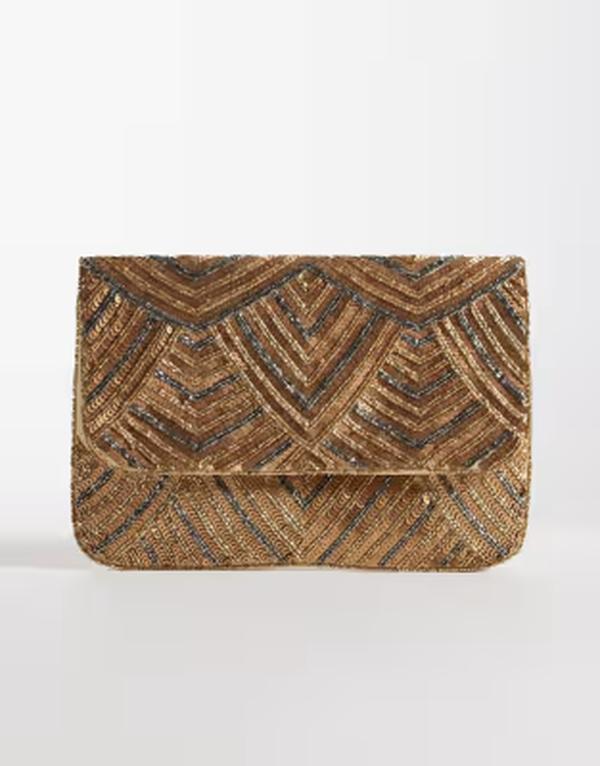 トゥルーデカデンス レディース バッグ True Decadence stripembellished clutch bagOLD ゴールド