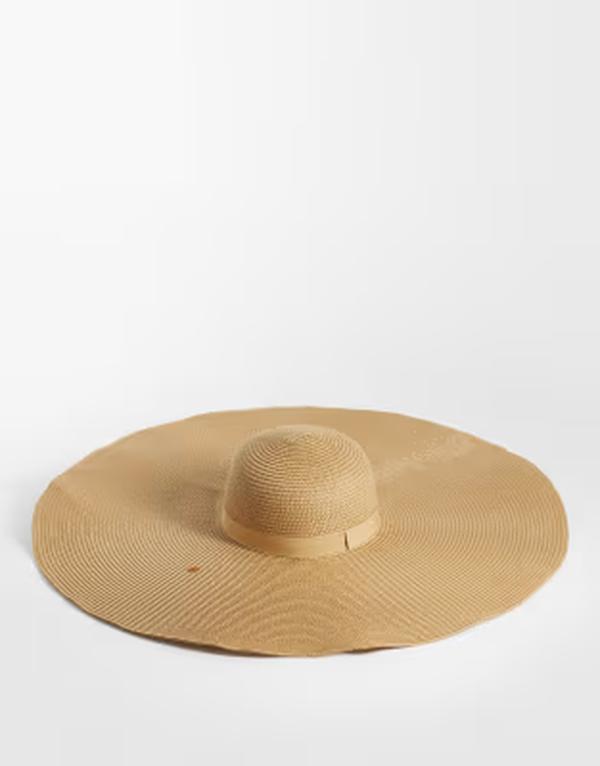 エイソス レディース 付属物 鳥打ち帽 ASOS DESIGN oversized straw hat inatural NATURAL