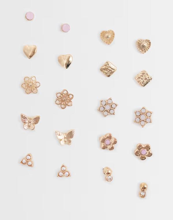 アクセサライズ レディース アクセサリー ピアス・イヤリング Accessorize 10-pack pink flowerstud earrings PINK ピンク