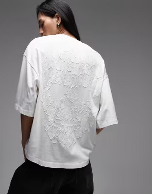オールセインツ レディース トップス Tシャツ グラフィック AllSaints palomamelie back graphic T-shirt in optic white ホワイト