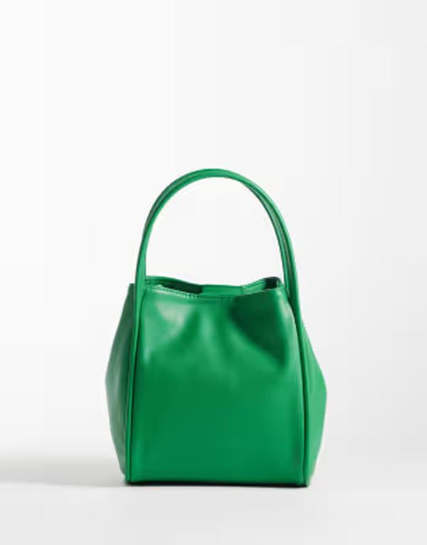 エイソス レディース バッグ レザー フェイクレザー ASOS DESIGN faux leather bucket cross body bagREEN グリーン