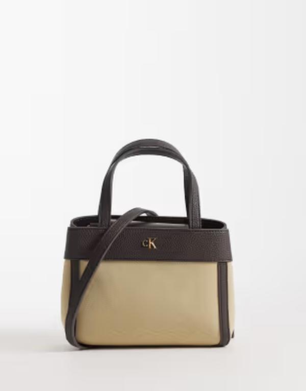 カルバンクライン レディース バッグ ミニ ジーンズ Calvin Klein Jeans canvas mini crossbody tote bag inatural Khaki canvas カーキ