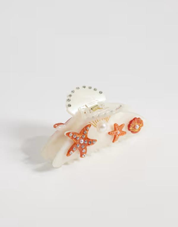 ピーシーズ レディース アクセサリー Pieceseaside hair claw and Snowhite red ホワイト
