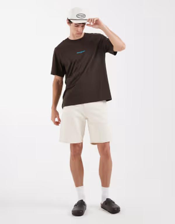 セレクティッド メンズ ボトムス ハーフパンツ・ショーツ ショートパンツ デニム Selected baggy denim shorts in cream Ecru エクリュ
