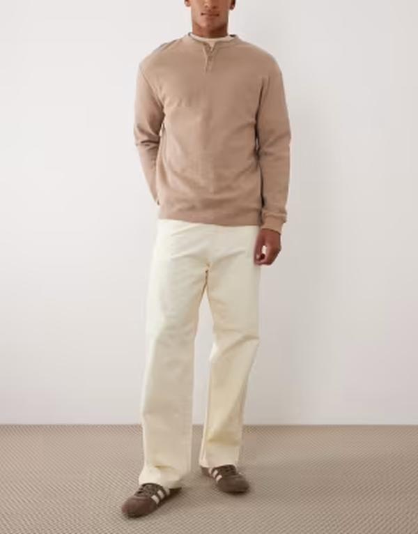 万力 アンド ジョーンズ メンズ ボトムス 心地よいズボン下 Jack \u0026 Jones Alex baggy workwear pants Antique White 白いこと