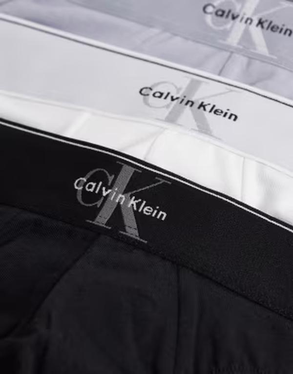カルバンクライン メンズ アンダー御召しもの ブリーフズボン下 綿織物 Calvin Klein Monogram Cotton 3 pack hipster briefs/gray/white Black/Misty Gray/White 白いこと