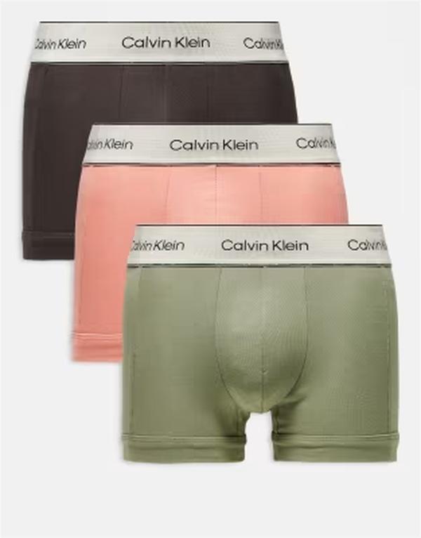 カルバンクライン メンズ アンダー御召しもの さる股引き 綿織物 Calvin Klein Heritage Cotton 3 pack boxer briefs/khaki green/red Multi マルチ色つや