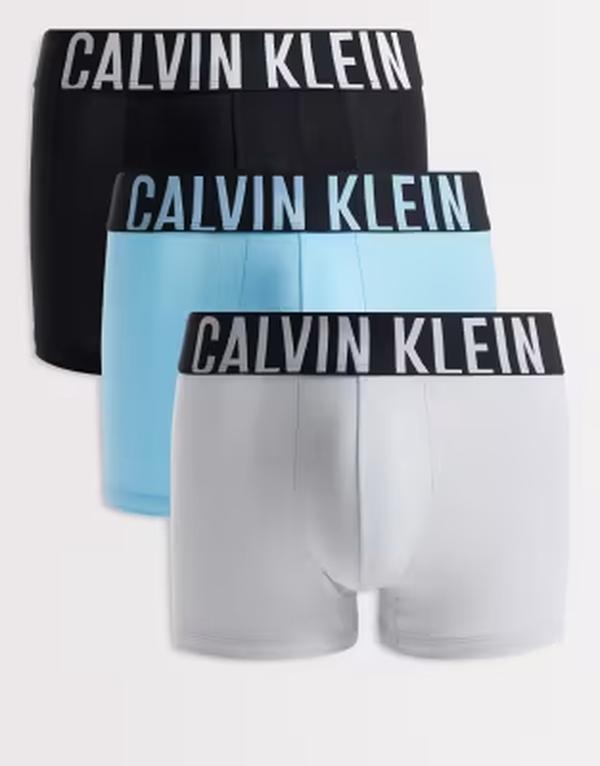 カルバンクライン メンズ アンダーウェア トランクス Calvin Kleintense Power 3-pack trunks/blue/black Harbor Mist/Black/Ch ブラック