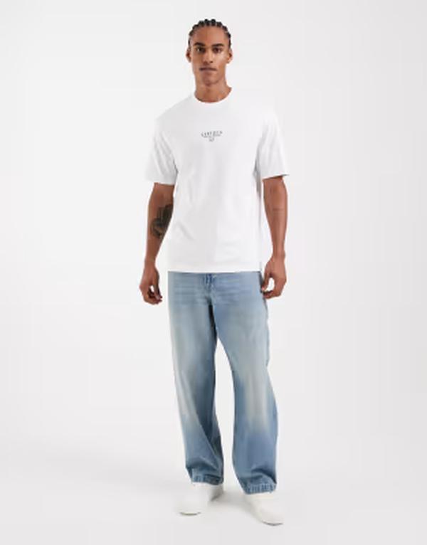 オンリーアンドサンズ メンズ トップス Tシャツ リラックスフィット プリント ONLY & SONS relaxed fit-shirt with Garfield back print Bright White ホワイト
