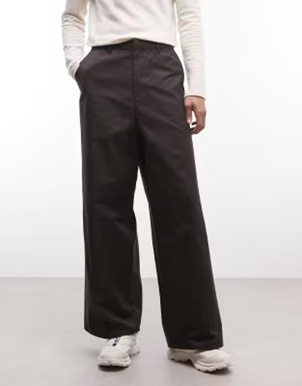 週日 メンズ ボトムス 心地好いズボン下 Weekday loose fit chino pants インチ dark gray 薄墨色