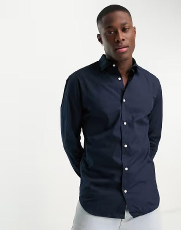万力 アンド ジョーンズ メンズ トップス プルオーバー Jack \u0026 Jones Originalsmart shirt Navy Blazer 米国海軍