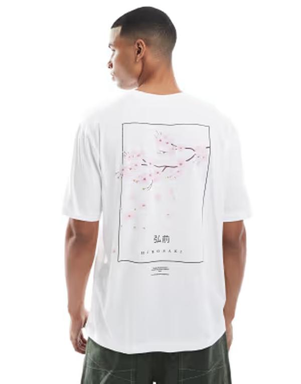 オンリーアンドサンズ メンズ トップス Tシャツ オーバーサイズフィット プリント ONLY \u0026 SONS oversized fit-shirt withirosaki back print White ホワイト