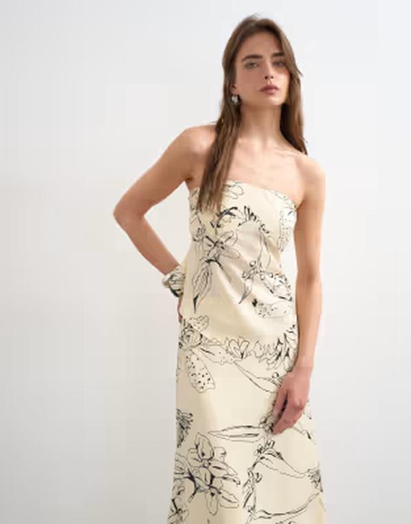 トップショップ レディース トップス タンクトップ フラワー柄 フラワー Topshop scarf bandeau top and ivory sketched floral - part of a set IVORY アイボリー