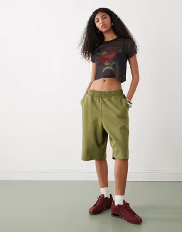 コルージョン レディース ボトムス 二分の一ズボン下・さる股引き 遊撃手ズボン下 COLLUSION Circular Design Collection long shorts OLIVE オリーブ