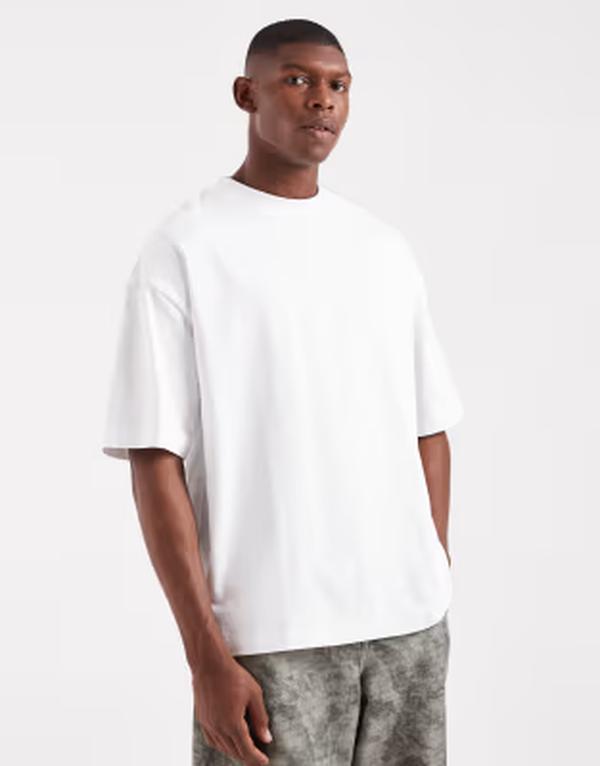 エイソス メンズ トップス Tシャツ ASOS DESIGN super heavyweight oversized t-shirt WHITE ホワイト