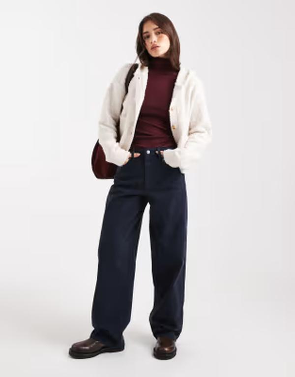 ミスセルフフリッジ レディース ボトムス デニムパンツ ジーンズ Misselfridge femme baggy jeans wash - part of a set NAVY ネイビー|ReVida 店
