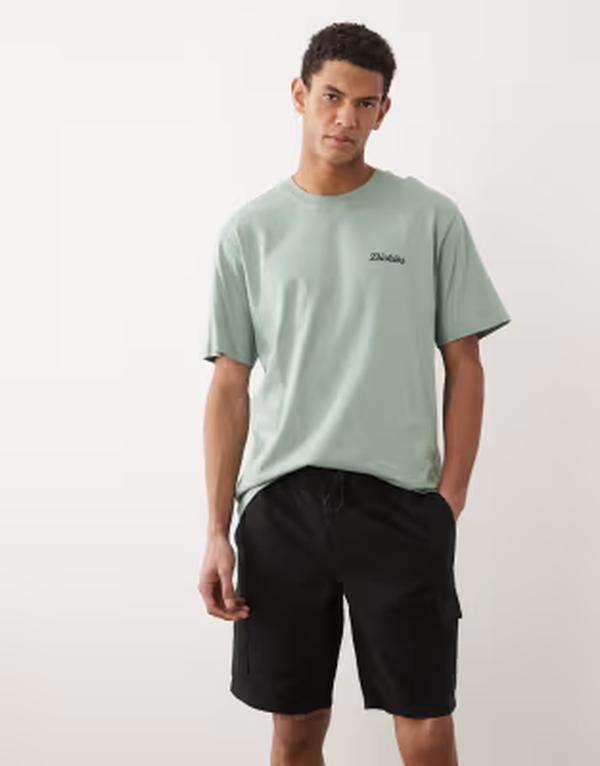 エイソス メンズ ボトムス ハーフパンツ・ショーツ ショートパンツ ASOS DESIGN cargo shorts in mid length Black ブラック