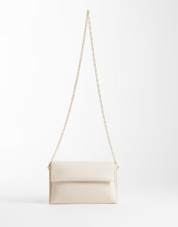 エイソス レディース バッグ ASOS DESIGN envelope clutch bag with detachable chain strap in stone ストーン