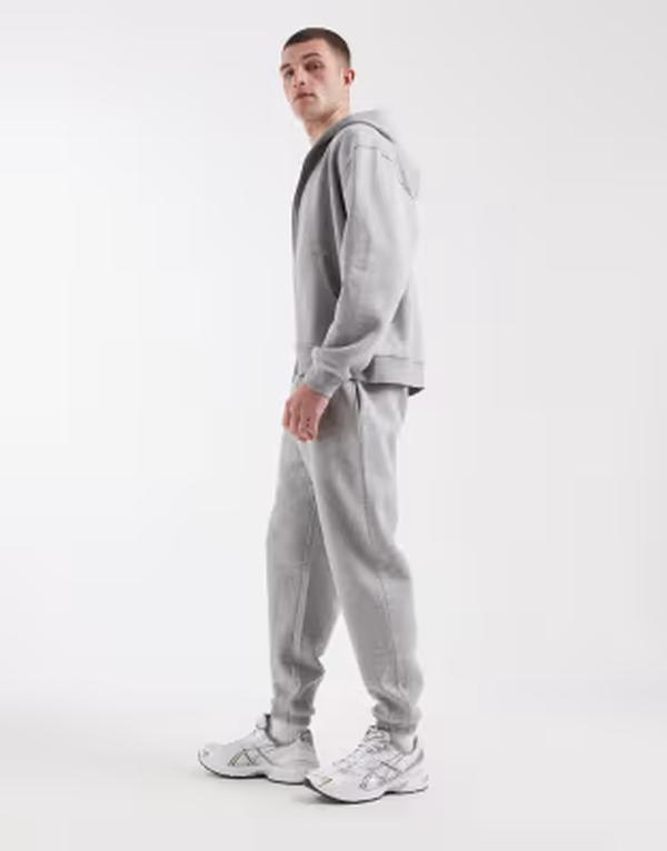 エイソス メンズ ボトムス カジュアルパンツ スウェットパンツ ASOS DESIGN essential tapered sweatpants heather Gray Heather グレー