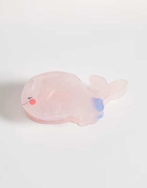 ピーシーズ レディース アクセサリー Pieces whale hair claw clip in light Pink Cherry Blossom ピンク