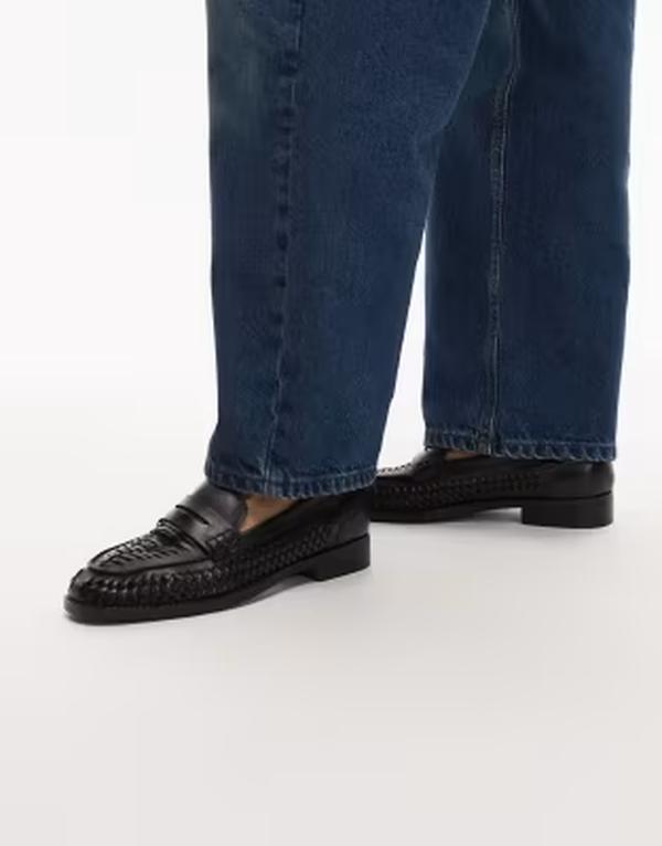 ブロンクス レディース シューズ スリッポン・ローファー なめし革 Bronx Zur-ii woven detailoafers leather Black 黒いこと ローファー-レディース靴