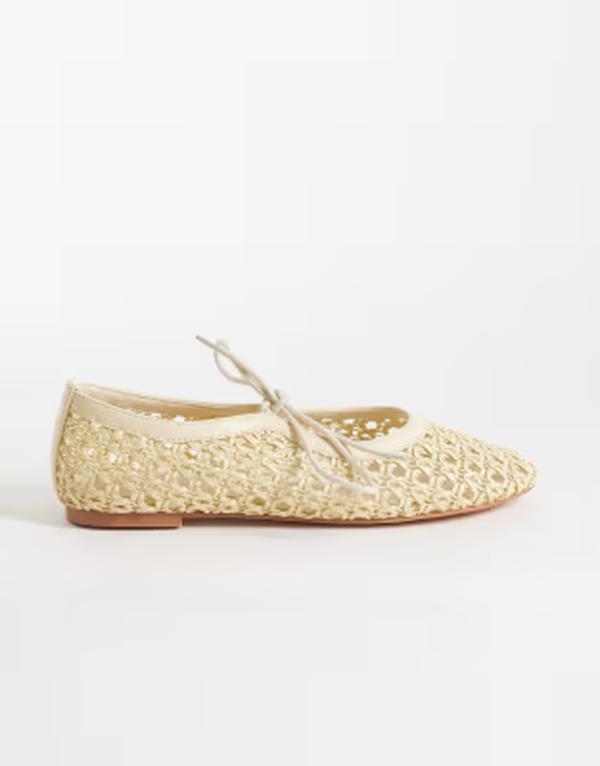 グラマラス レディース シューズ パンプス Glamorous woven ballet flats inatural NATURAL