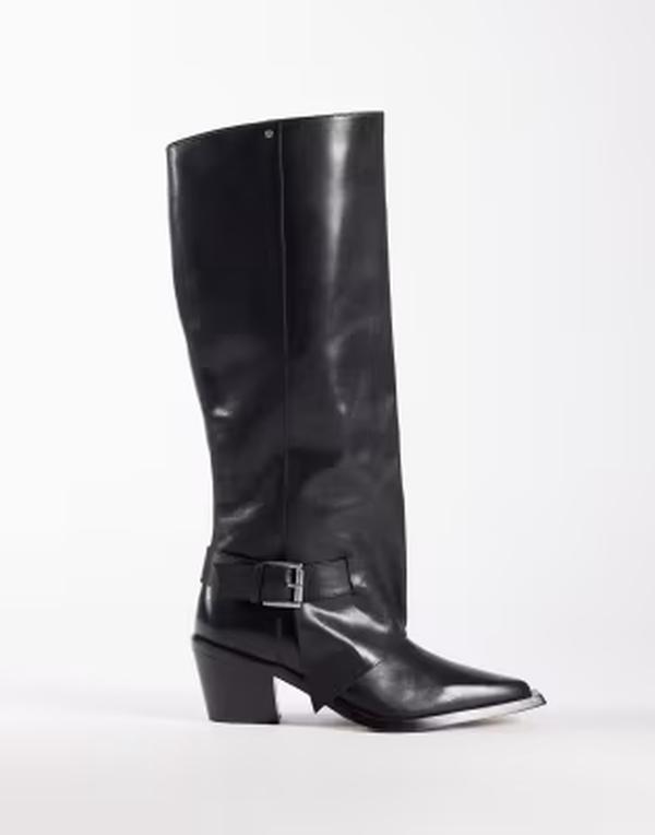 ブロンクス レディース シューズ ブーツ・レインブーツ レザー Bronx New-Clint riding knee boots leather black ブラック