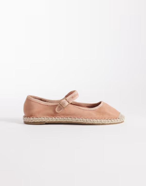 エイソス レディース シューズ サンダル ASOS DESIGN Jasmine Mary Janespadrille ballet flats in blush ブラッシュ