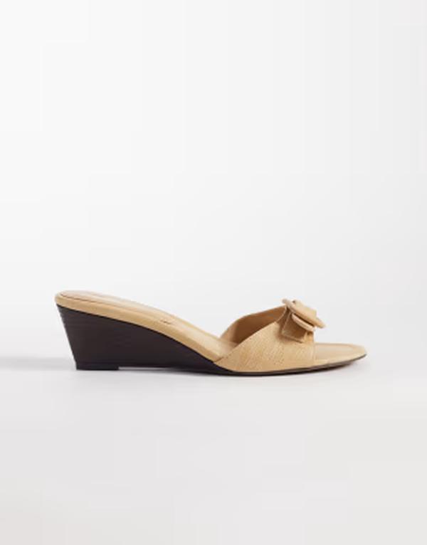 エイソス レディース シューズ サンダル ASOS DESIGN Highway buckle detail wedge sandals inatural-fabrication effect Natural fabrication